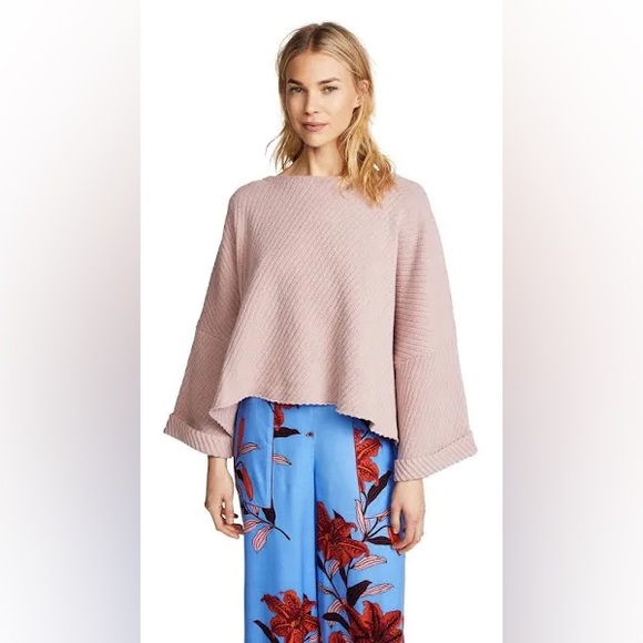 Free People Small Pink Oversized Sweater - Picture 2 of 8